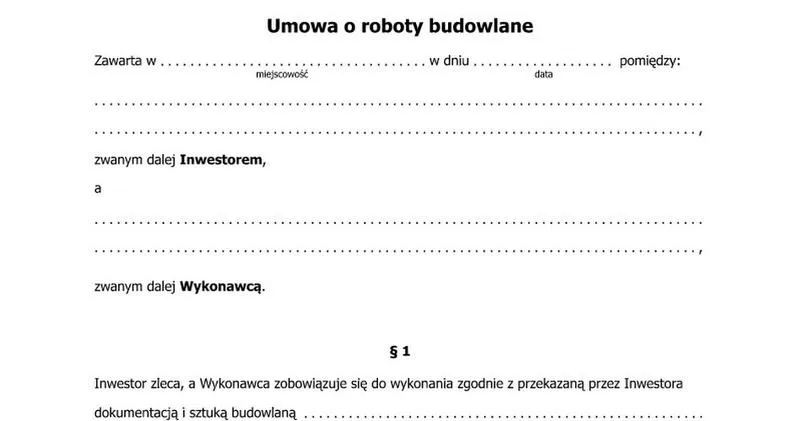 Kluczowe elementy umowy budowlanej