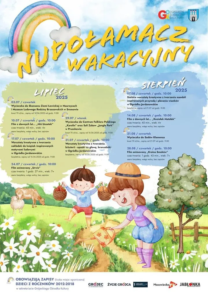 Uprawa na działce w lipcu